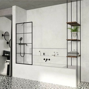 Radaway Параван за вана Radaway Modo New PNJ II Factory, матово-прозрачен, черен, 60x150 см, стъкло 8 мм (10006060-54-55)