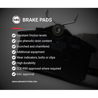 Brzdové destičky, sada A.B.S. (36623/1) | Zboží Auto