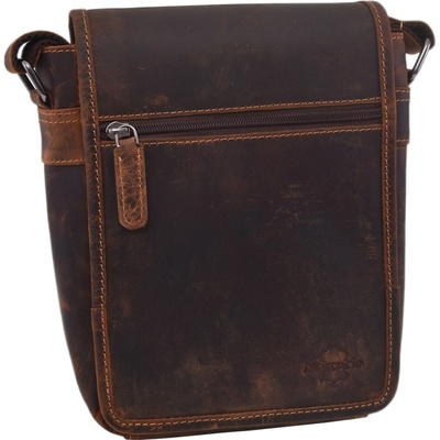 Pánské kožené Crossbody tmevěhnědý hunter 250906