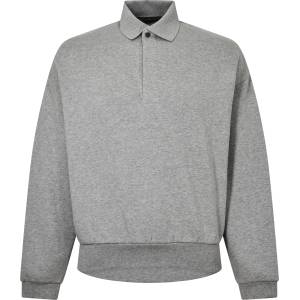 Fear of god essentials Блуза с яка FEAR OF GOD ESSENTIALS Men's Long Sleeve Polo Shirt - Dark Hthr Oat