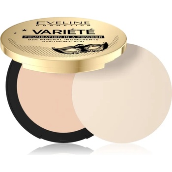 Eveline Cosmetics Variété минерална компактна пудра с апликатор цвят 01 Light 8 гр