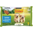 Friskies Puppy VitaFit s kuraťom a mrkvou v šťave 4 x 100 g