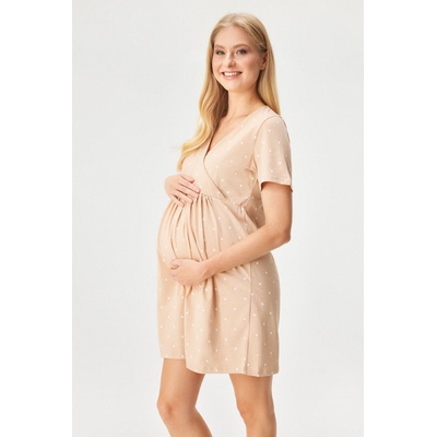 Astratex Памучна нощница за бременни Dots къса (ATXNightDots_kos)