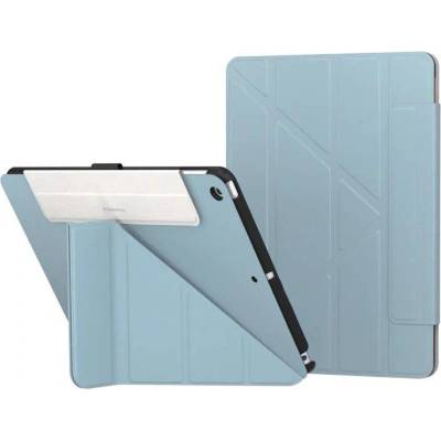SwitchEasy Origami Case - полиуретанов кейс и поставка за iPad 9 (2021), iPad 8 (2020), iPad 7 (2019) (светлосин)