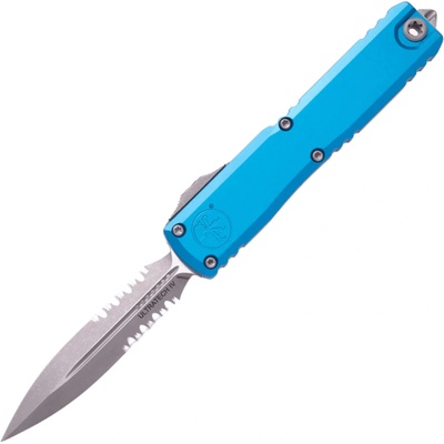 Microtech ULTRATECH GEN IV D/E APOCALYPTIC PART SERRATE BLUE 11224-11APBL