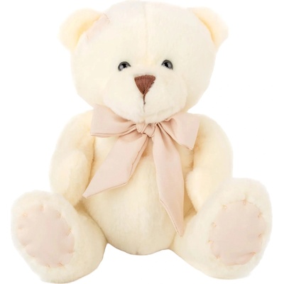 Амек Тойс Плюшена играчка Амек Тойс - Мече с бежова панделка, бяло, 20 cm (60137)