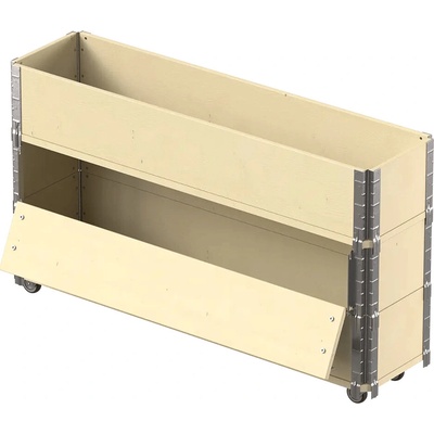 Asko Idea Vyvýšený záhon 120x30x68 cm s kolieskami a úložným priestorom borovica
