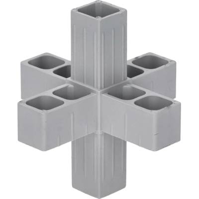 Plastová spojka - 6-nohý kus vhodný do profilu velikosti 30x30x2 mm