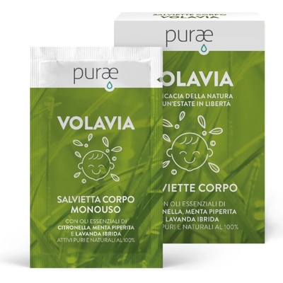 Purae Volavia Tělové ubrousky proti komárům BIO 12 x 3 ml