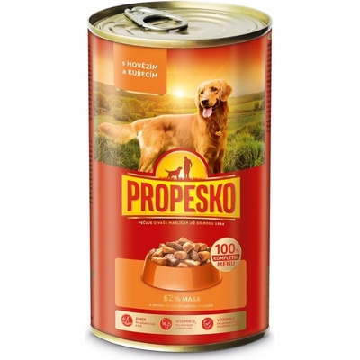 Propesko Dog Консерва с говеждо и пилешко в сос 1240 г