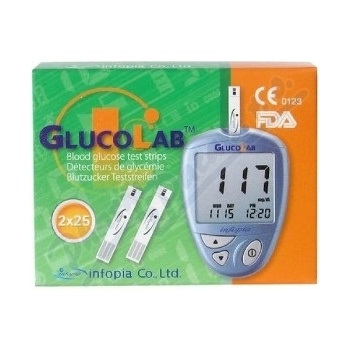 GlucoLab testovacie prúžky pre glukomer 50 ks
