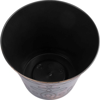 Kvetináč Strend Pro Flower, 24,5x19,3 cm, zlatý, metalický efekt