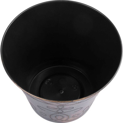 Kvetináč Strend Pro Flower, 24,5x19,3 cm, zlatý, metalický efekt