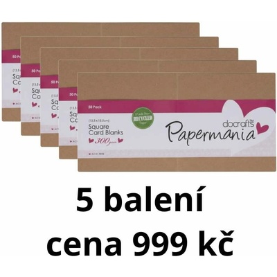WEST DESIGN West Design 13,5 × 13,5 cm přání a obálky 250 ks (300 g/m2) kraft
