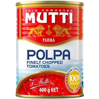 Mutti Polpa jemně krájená rajčata s česnekem 400 g