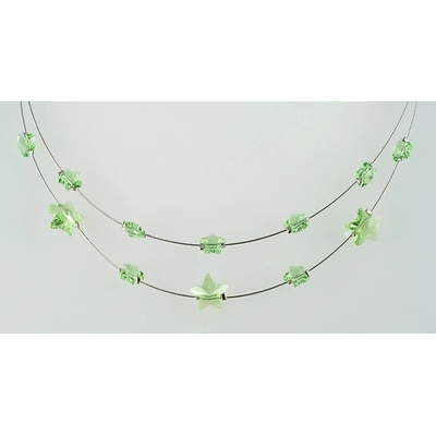 Klimm Swarovski Elements s hvězdičkami 4F světle zelený vs-6F
