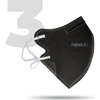 Nanolab nanorespirátor FFP2 dámský černý 3 ks