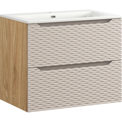 Comad Koupelnová skříňka s keramickým umyvadlem Ocean Beige 70 cm - béžová