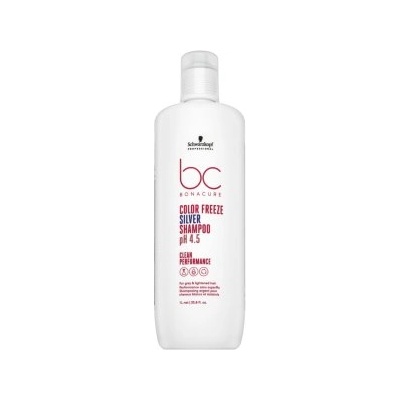 Schwarzkopf BC Bonacure Color Freeze Silver Shampoo pH 4.5 Clean Performance тонизиращ шампоан за платинено руса и сива коса 1000 ml