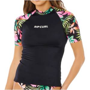 Rip Curl Дамска ликра Rip curl Women's Molokai S/S Floral Insert Lycra - Black (150-5972-0114)