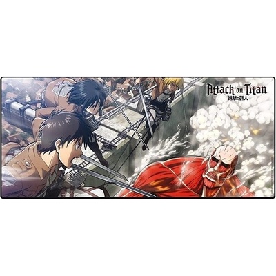 Attack on Titan - Eren vs Colossal Titan - Podložka pod myš a klávesnici