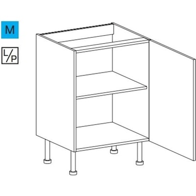 EBS ES601DLPB Skříňka spodní 60 cm, bílá lesk 1 set – Hledejceny.cz
