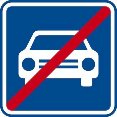 Dopravní značka IZ2b Konec silnice pro motorová vozidla
