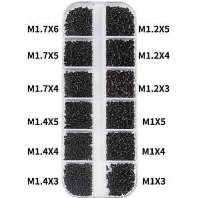 Sada skrutiek M1až M1.7 1200ks - čierne
