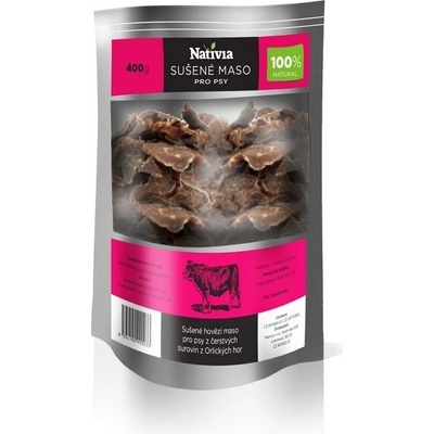 Nativia 100% sušené Hovězí maso 400 g