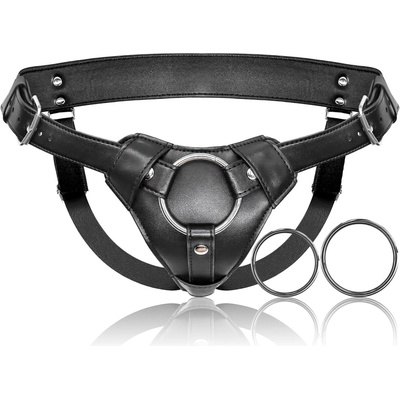 SuperLove Premium Strap-On Dildo Harness Black