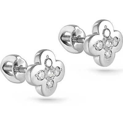 Eppi štvorlístky v zlatých naušniciach Maele E40551