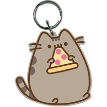 Prívesok na kľúče s mačkou Pusheen a pizzou