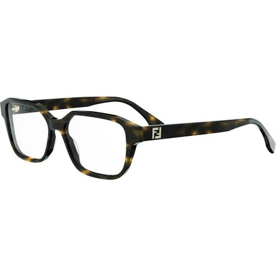 Fendi Squared Havana Rectangular Eyeglasses