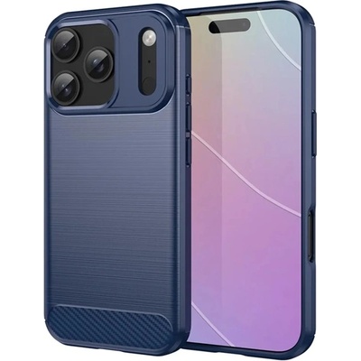 Gigapack iPhone 17 Pro GIGAPACK Силиконов протектор за телефон, удароустойчив, карбонова шарка, синьо GP-173688 (GP-173688)