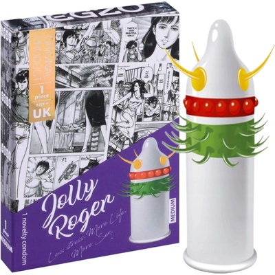 EGZO Екзо Джоли Роджър - релефен, точков презерватив (1 бр. )