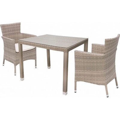 Zahradní ratanová sestava MODENA I. 1+2 šedo-béžová
