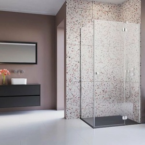 Radaway Комплект душ кабина Torrenta KDJ дясна 80x80 см, бяло душ корито Tinos C Compact и хромиран сифон за душ корито (202002)