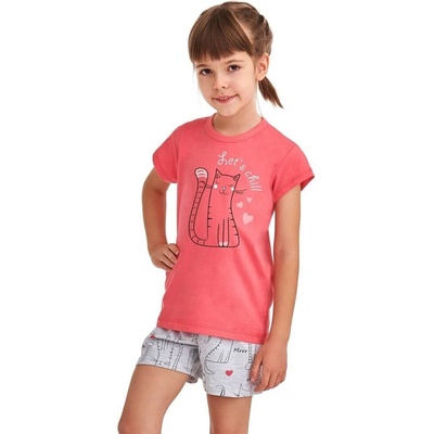 Dívčí pyžamo Hanička růžové Lets chill růžová