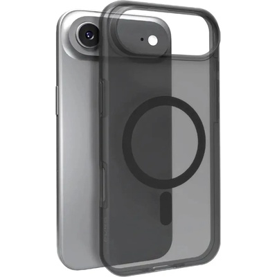 PURO Съвместим силиконов калъф Puro Daylight Magsafe за iPhone 17 Air - полупрозрачен черен (PUIPC1766DAYLBLK)