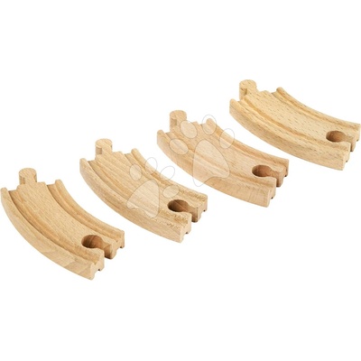 Brio Short Curved Tracks 4 krátke oblé koľajnice dĺžka 9 cm