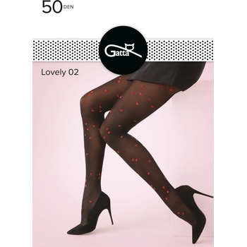 Image 1 of Gatta Lovely 02 50 DEN Nero-Rosso 2-S