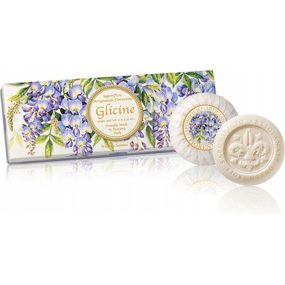 Saponificio Artigianale Fiorentino Kazeta Glicine Dárková sada mýdel 3 x 100 g