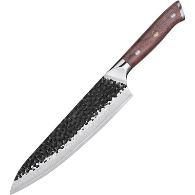 IZMAEL Damaškový kuchynský nôž Tetsuya Chef/Hnedá 21.4 cm