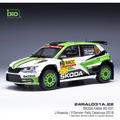 IXO Model Škoda Fabia R5 Rally Catalunya 2018 J. Kopecký 1:24