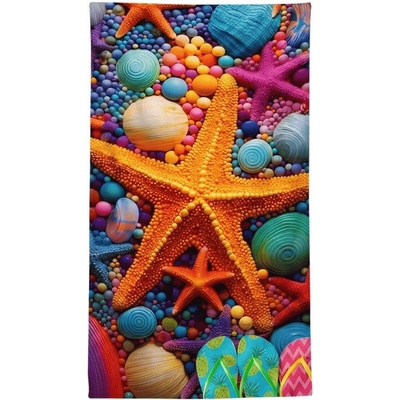 Textilomanie plážová osuška COLOR SEA farebná 70 x 140 cm