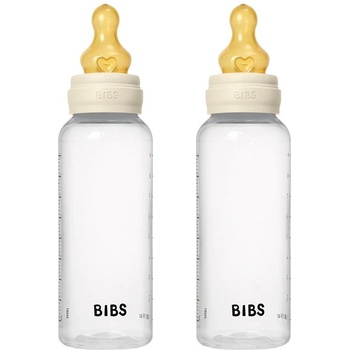 BIBS Комплект РР бебешки бутилки с аксесоари Bibs - Ivory, каучук, 270 ml, 2 броя (5117216)