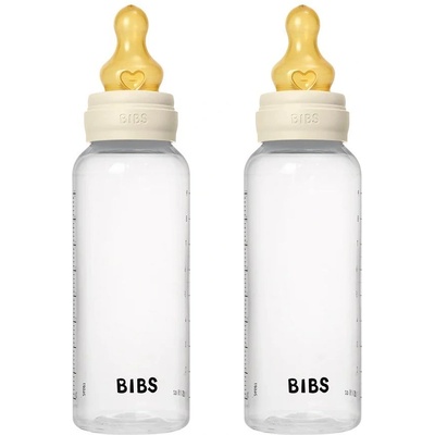 BIBS Комплект РР бебешки бутилки с аксесоари Bibs - Ivory, каучук, 270 ml, 2 броя (5117216)