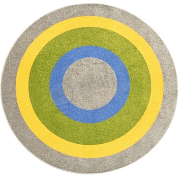 Полша Кръгъл килим, четирицветен, диаметър 2 m