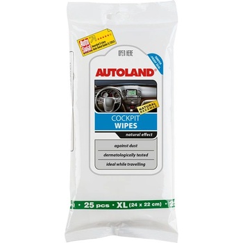 Image 1 of Autoland Кърпички за табло с естествен матов ефект и пчелен восък xl 25 бр (138130199)