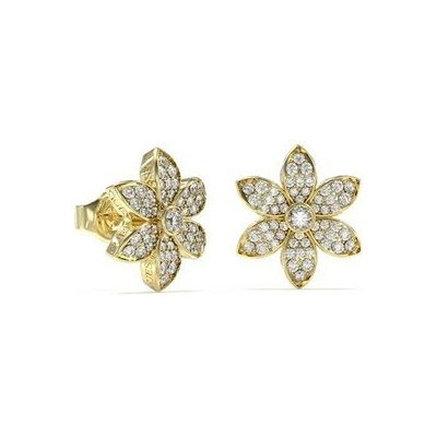 GUESS Náušnice White Lotus 4145JWYGTU JUBE04145JWYGT/U